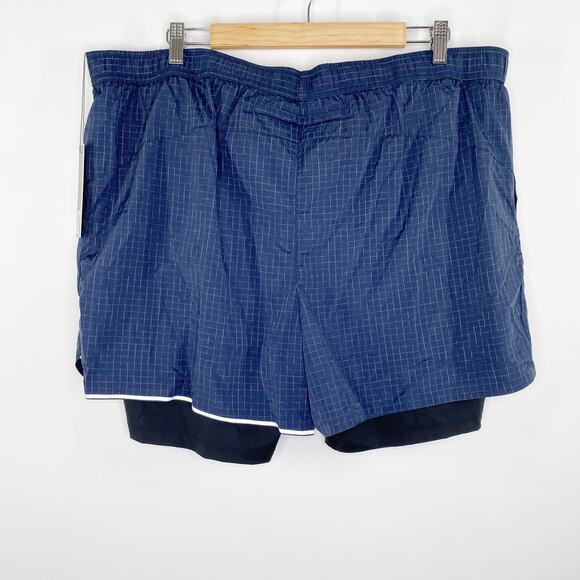 VRST Dark Blue Hybrid Run Shorts Running Training Compression Mens Size XXL - Picture 2 of 9